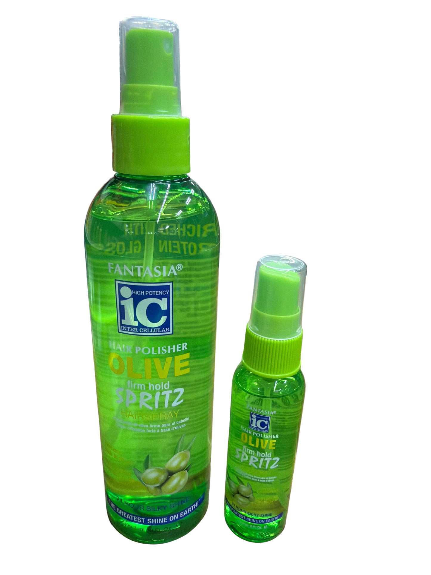 Fantasia IC Hair Polisher Olive Firm Hold Spritz Hairspray (choose size)