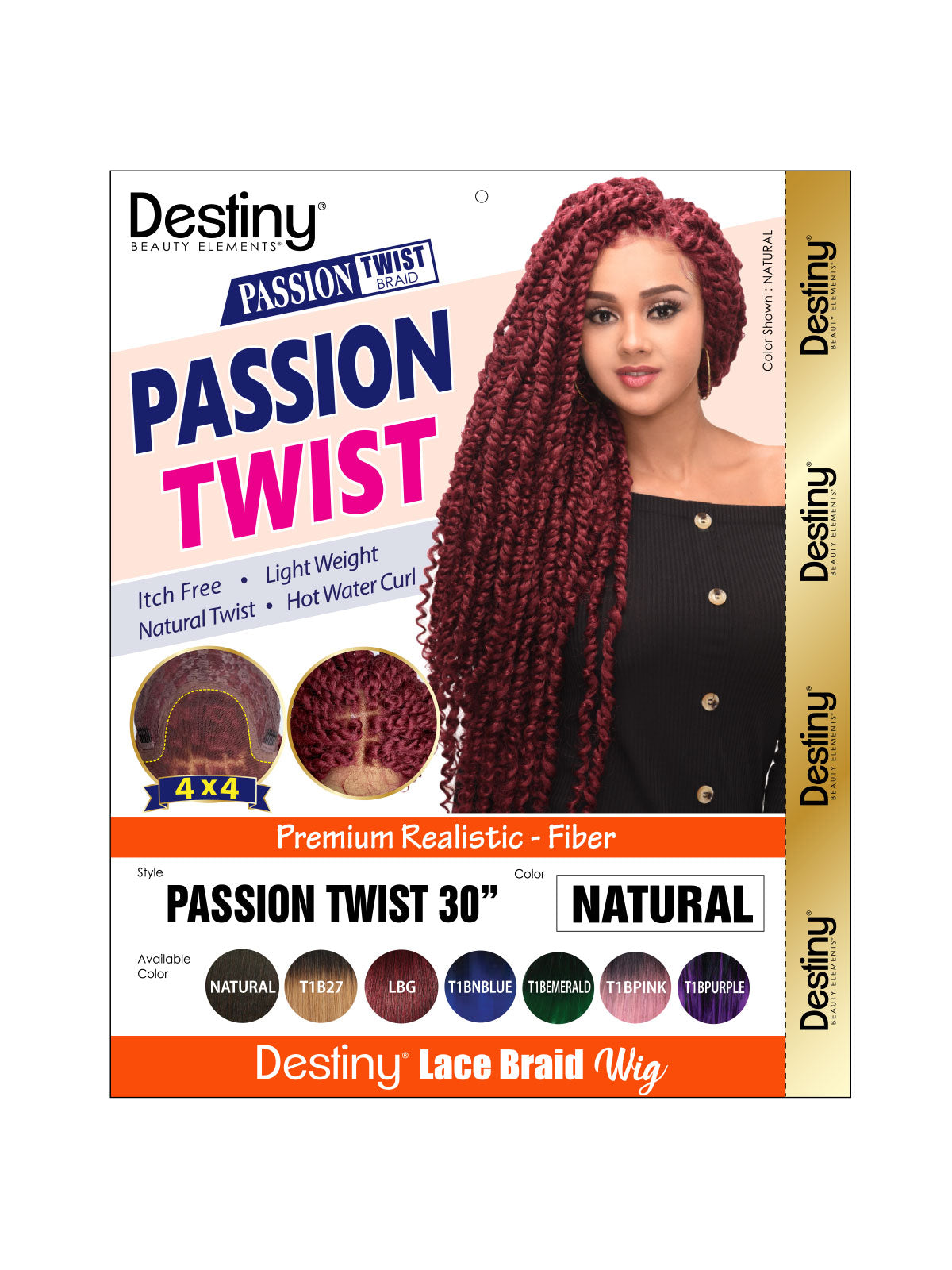 Destiny Passion Twist Braid Lace Wig – 30" – manufacturer style photo