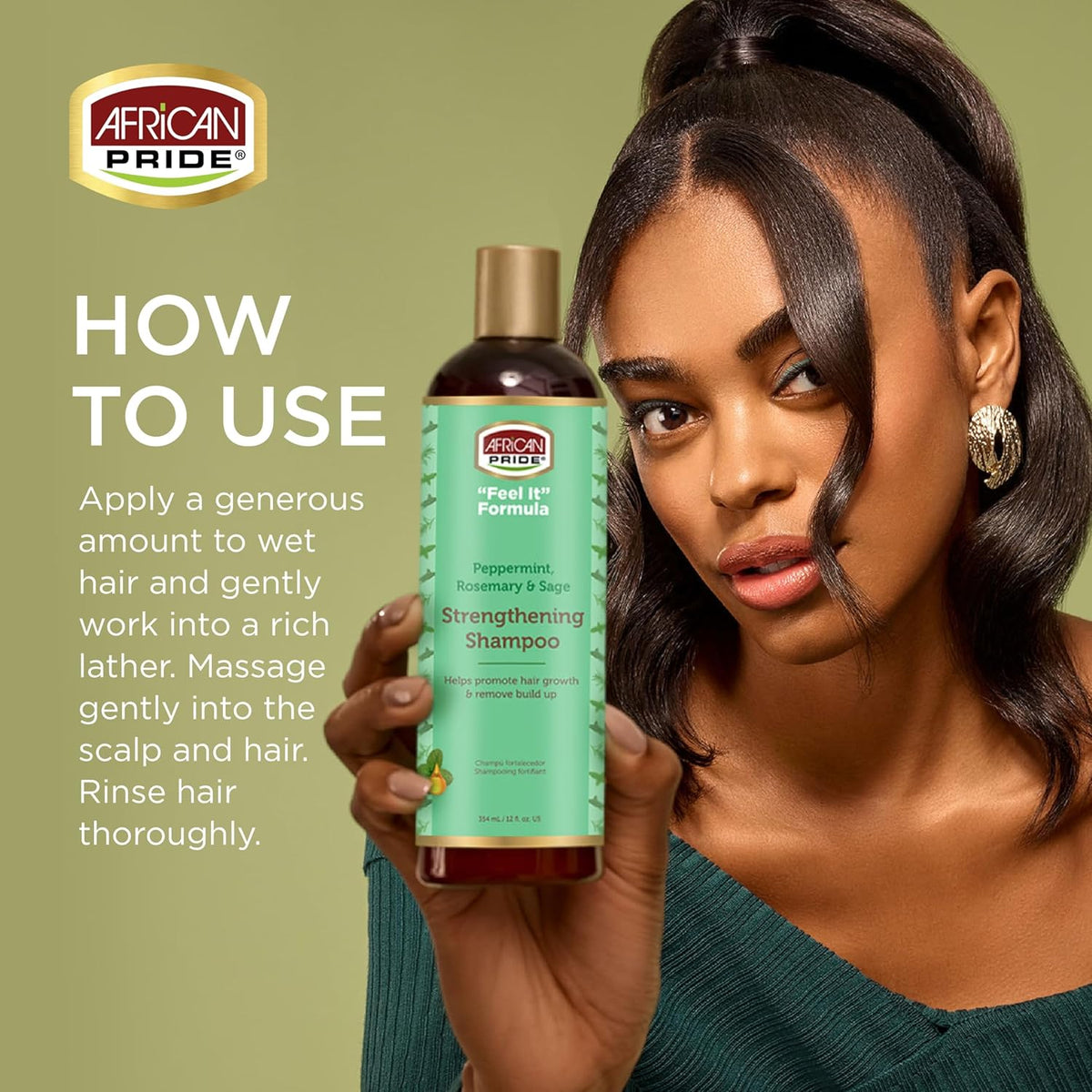 African Pride Feel It Formula Strengthening Shampoo - 12 oz AFRICAN PRIDE