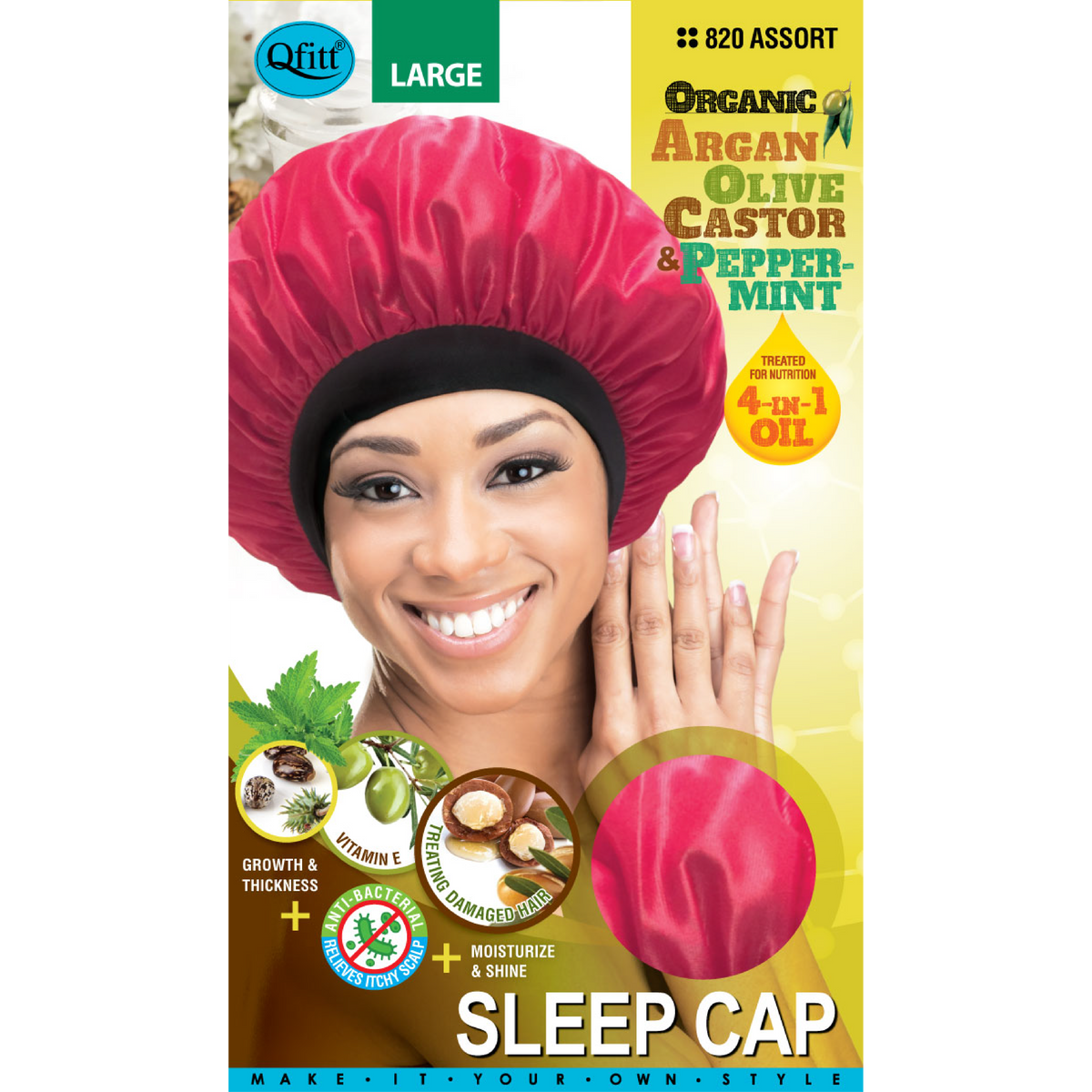 LARGE ORGANIC SLEEP CAP [ASSORT-12 PIECES SET] Pack