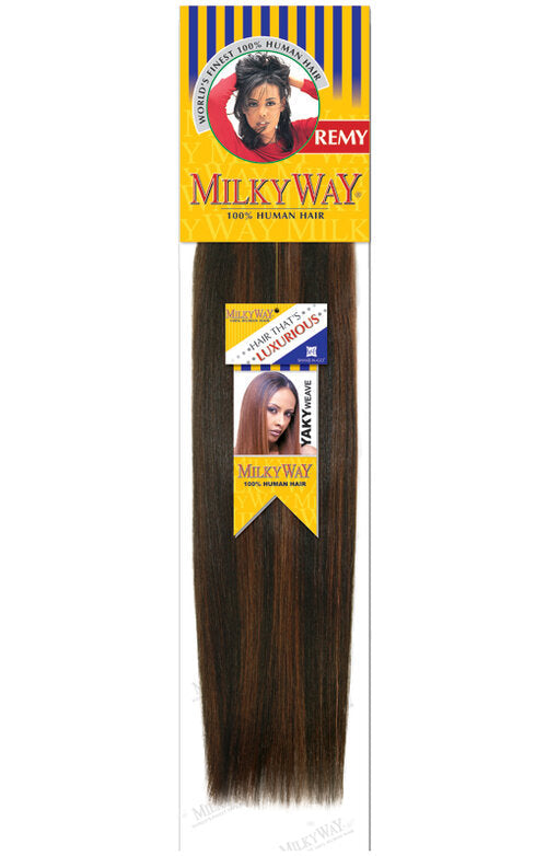 Human Hair Weave Milky Way Yaky Weave 16 inch Track Hair