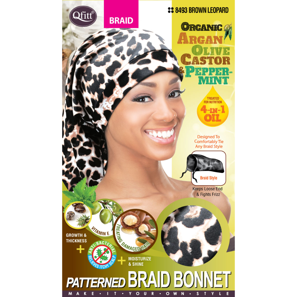 BRAID ORGANIC PATTERNED BONNET [ASSORT-12 PIECES SET] Pack