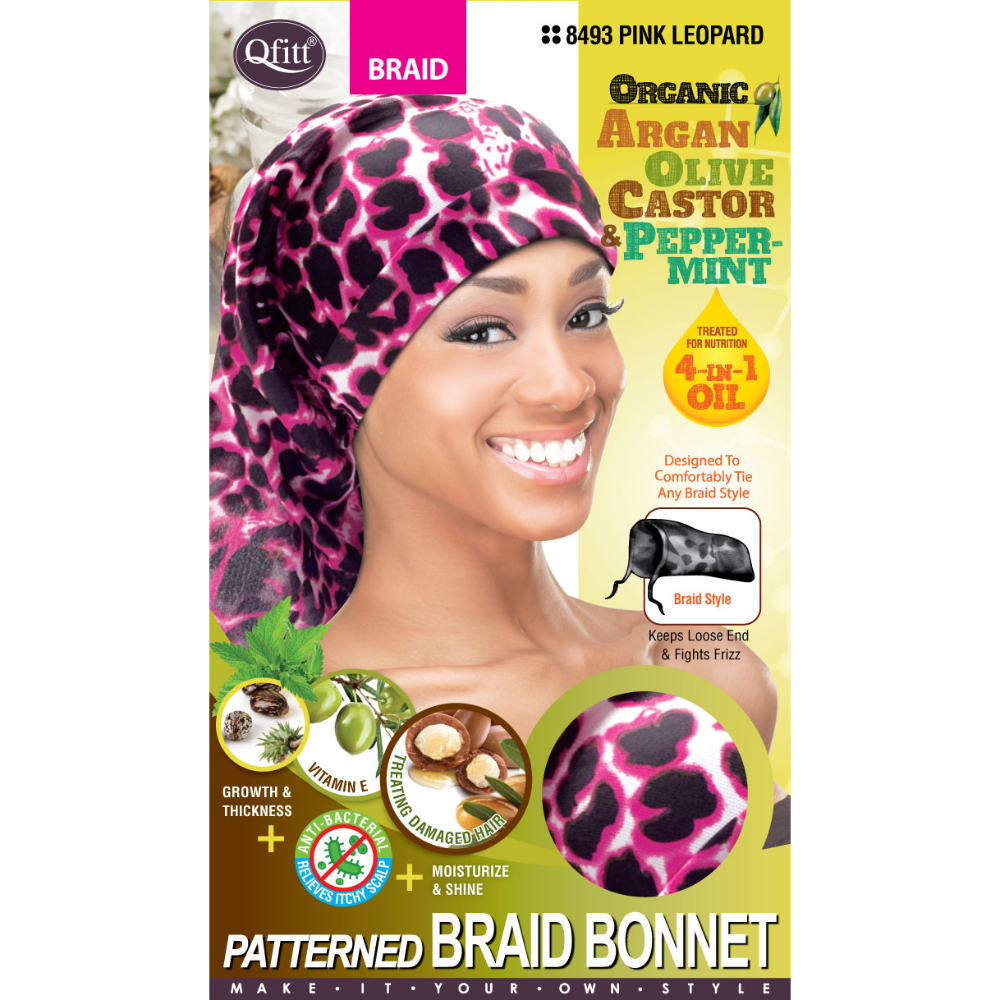 BRAID ORGANIC PATTERNED BONNET [ASSORT-12 PIECES SET] Pack