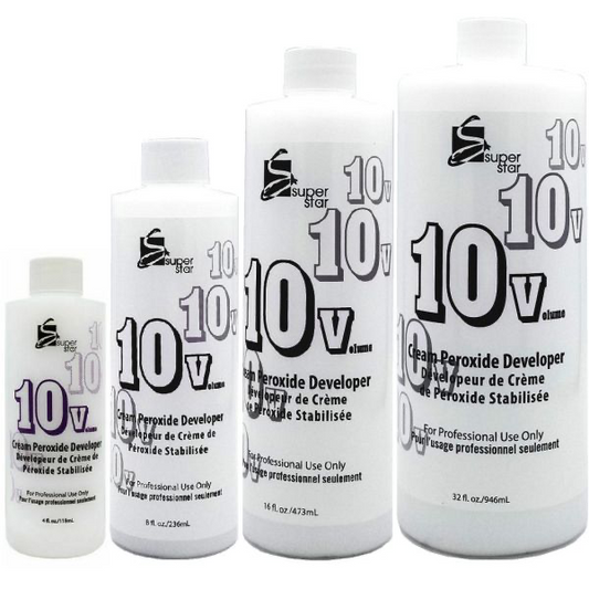 Marianna Super Star Cream Peroxide Developer 10 Volume (Available in 4oz, 8oz, 16oz, 32oz)