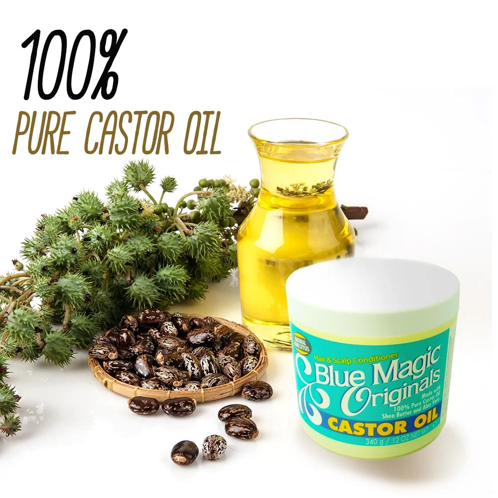 Blue Magic Originals Hair & Scalp Conditioner Castor Oil | Strengthening & Nourishing – 12 oz