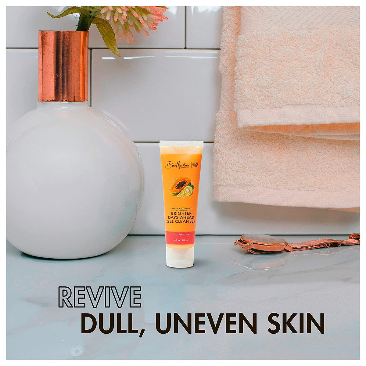 SheaMoisture Papaya &amp; Vitamin C Gel Cleanser for Uneven Skin Tone - 4 oz - Buy Online on GoSupps.com