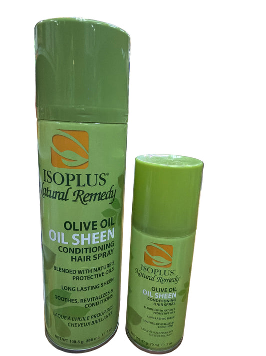 Isoplus Natural Remedy Olive Oil Oil Sheen Conditioning Hair Spray, (choose size)