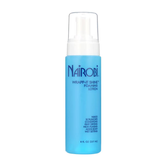 Nairobi Wrapp-It Shine Foaming Lotion (8 oz) Hair Wrapping or Setting | Provide Hair Hold & Shine