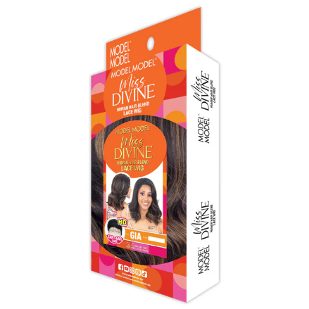 Model Model Miss Divine Glueless Human Hair Blend HD Lace Front Wig - GIA - Ear to Ear Lace