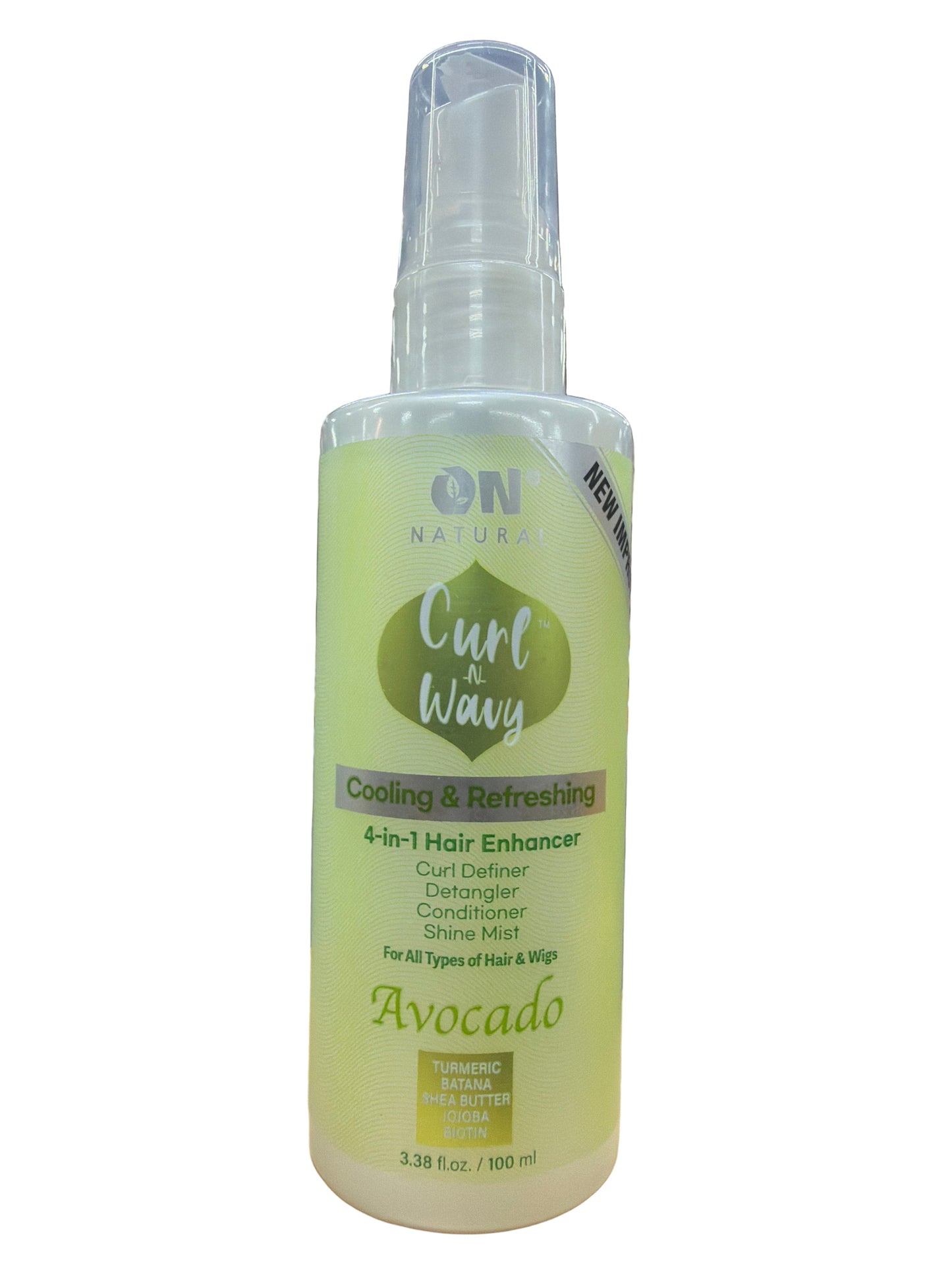 On Natural : Curl-n-Wavy 4-in-1 Hair Enhancer for Curly Hair / Weave & Wig 4-in-1 Hair Enhancer for Straight Hair, 3.38 oz (choose type)