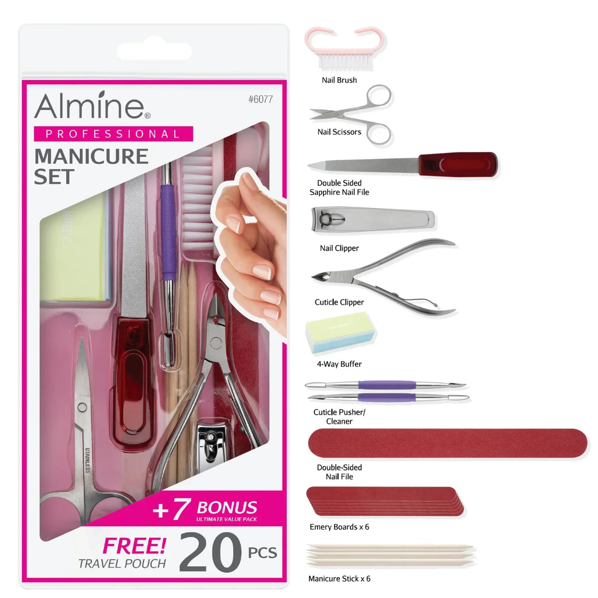Almine Professional Manicure Set 20pc Manicure Tools Almine   