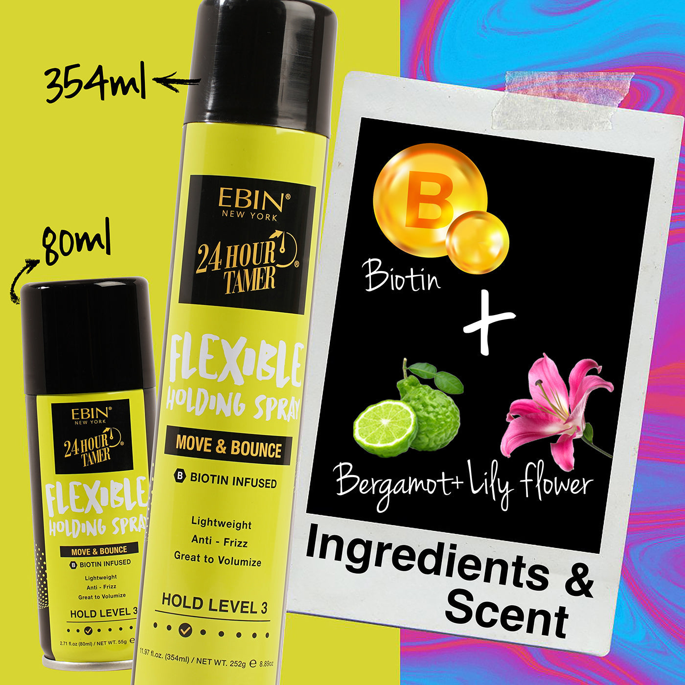 24 Hour Tamer Flexible Holding Spray - EBIN NEW YORK