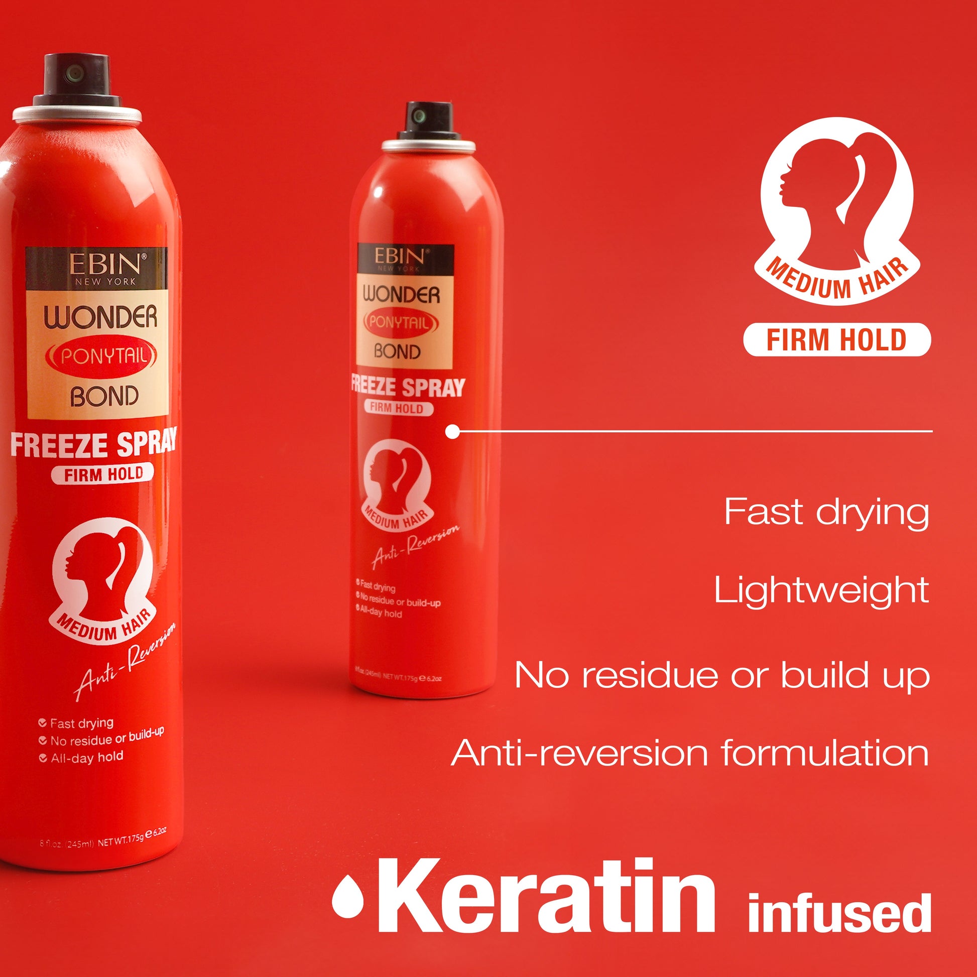 Wonder Ponytail Bond Freeze Spray - Firm Hold - EBIN NEW YORK