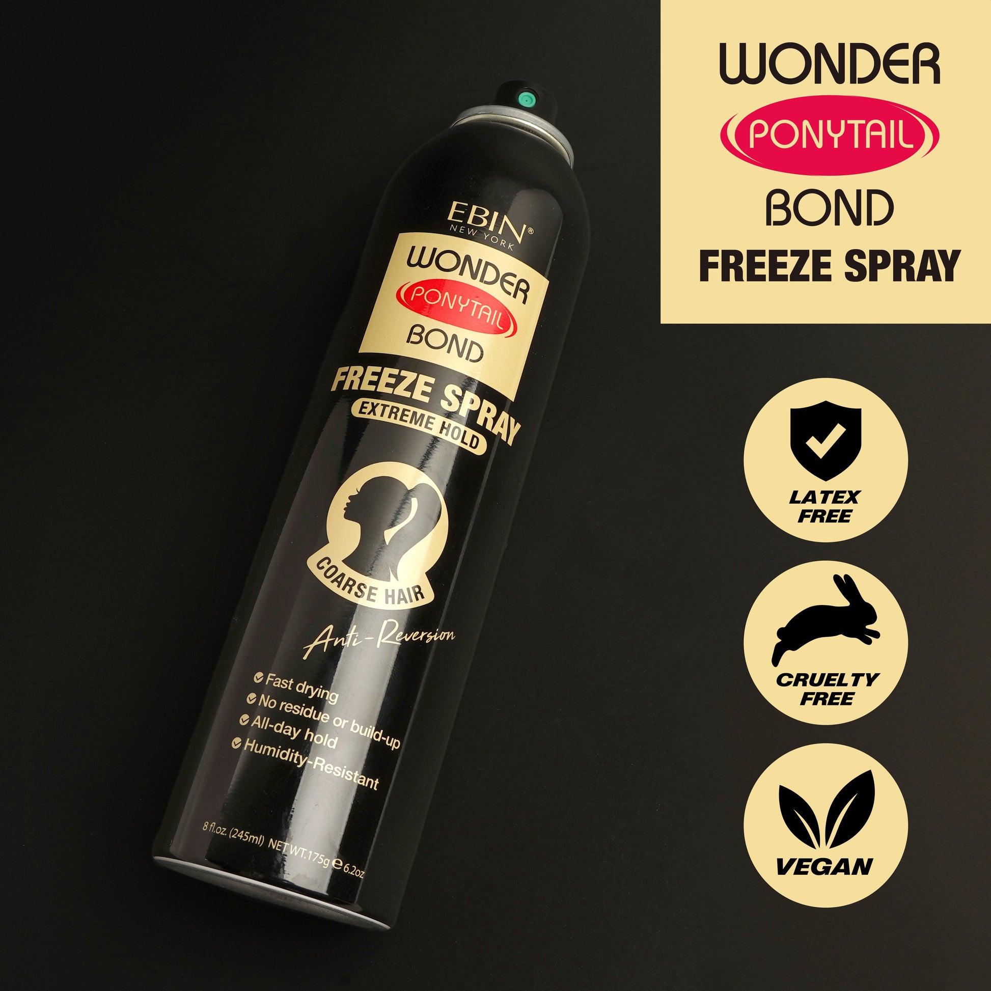 Wonder Ponytail Bond Freeze Spray - Extreme Hold - EBIN NEW YORK