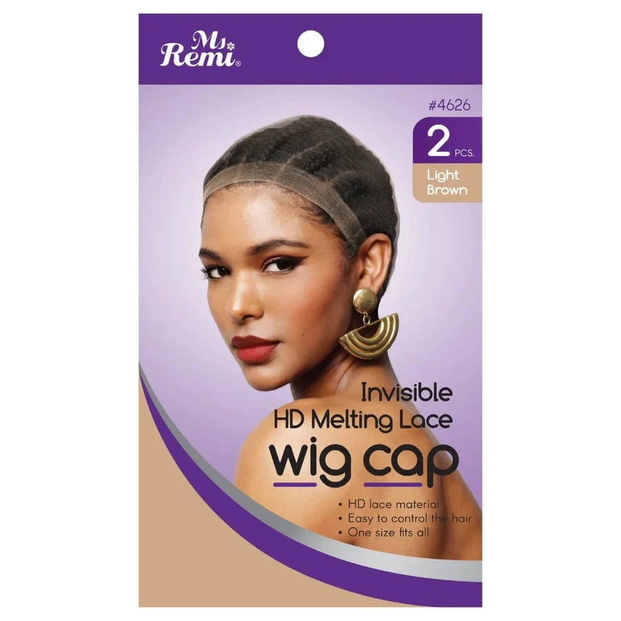 Ms. Remi HD Invisible Melting Wig Cap 2pc Light Brown 4626 MS. REMI