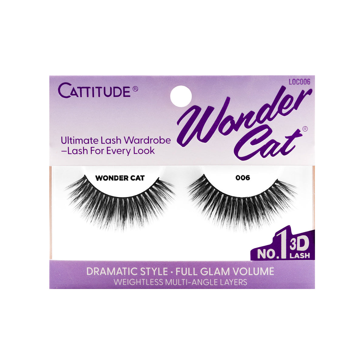 EBIN New York Cattitude Wonder Cat 006 single-pair lashes – front packaging