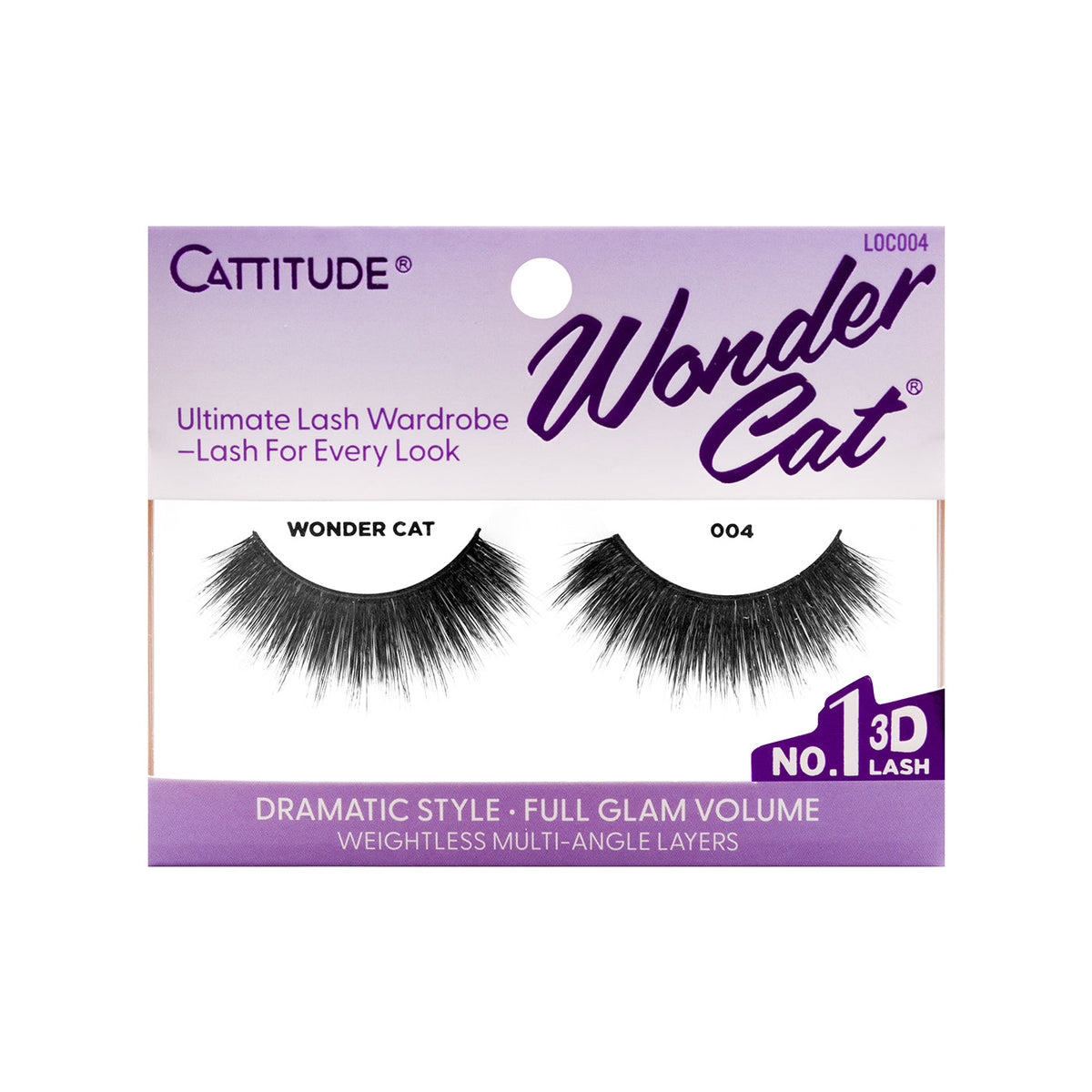 EBIN New York Cattitude Wonder Cat 004 single-pair lashes – front packaging