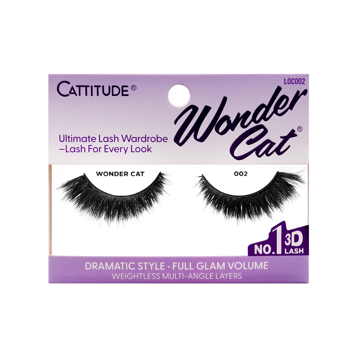 EBIN New York Cattitude Wonder Cat 002 single-pair lashes – front packaging