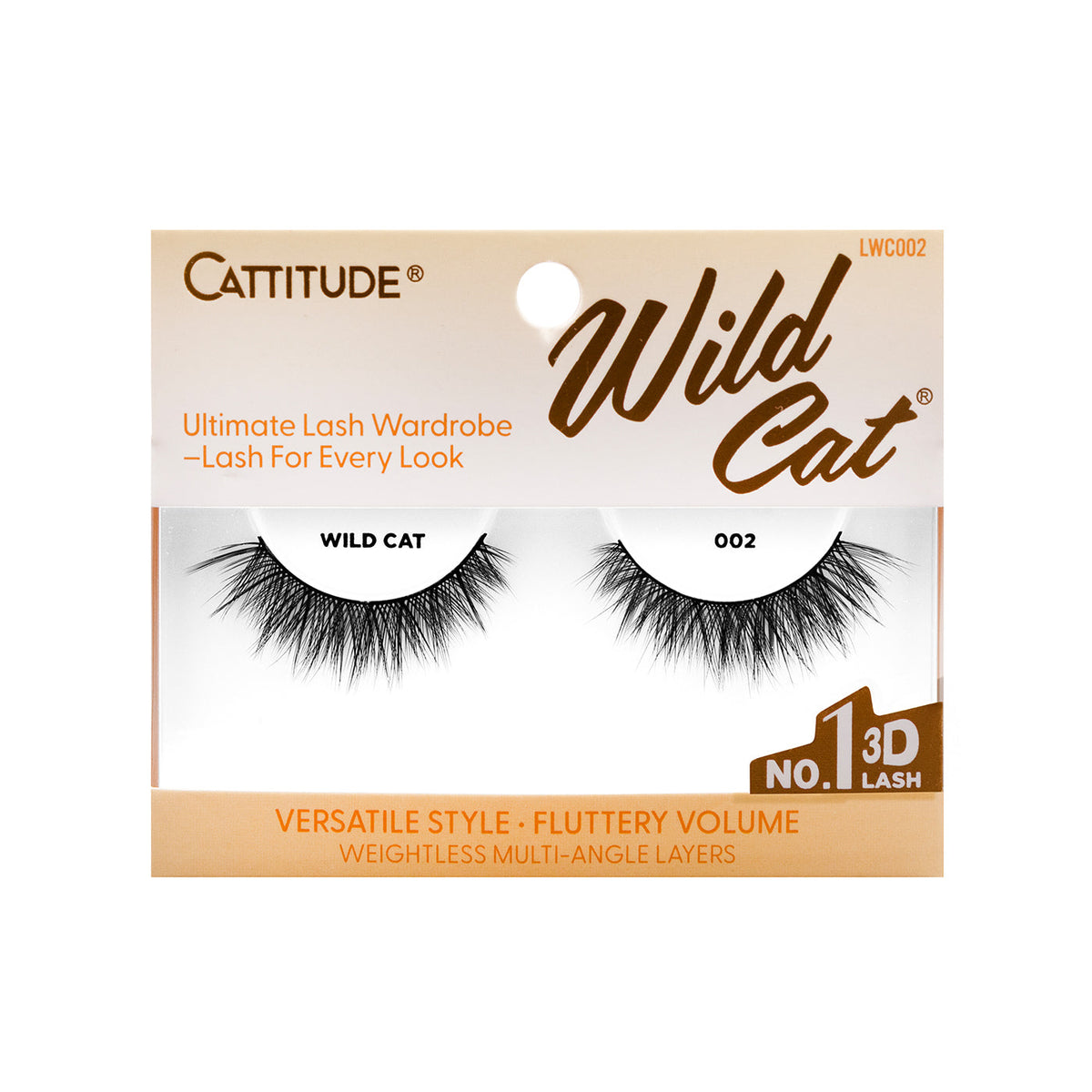 EBIN New York Cattitude Wild Cat 002 single-pair lashes – front packaging