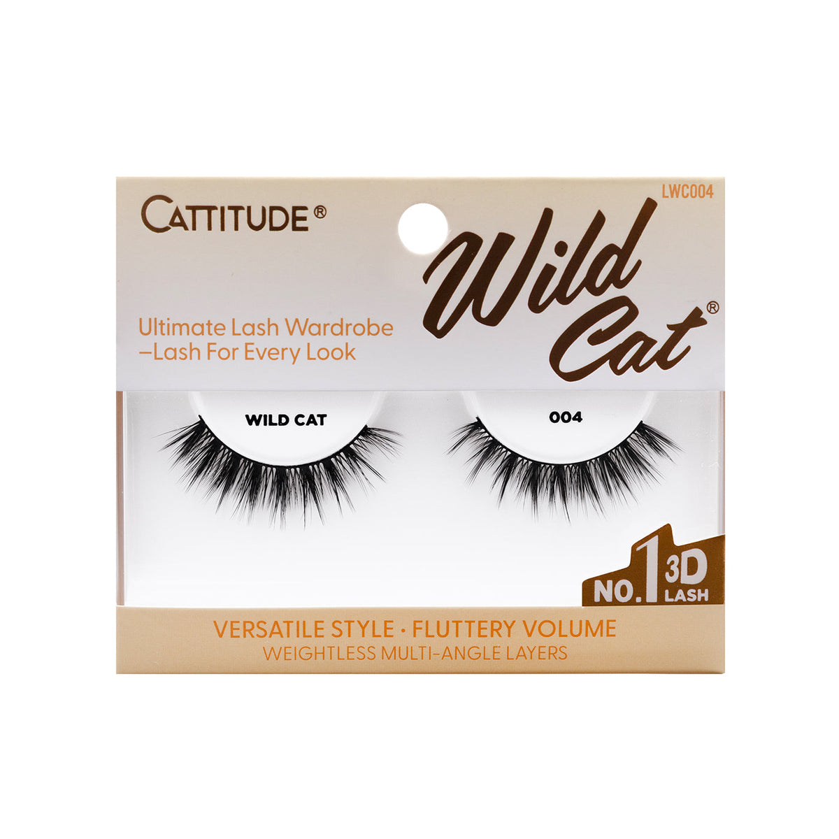 EBIN New York Cattitude Wild Cat 004 single-pair lashes – front packaging