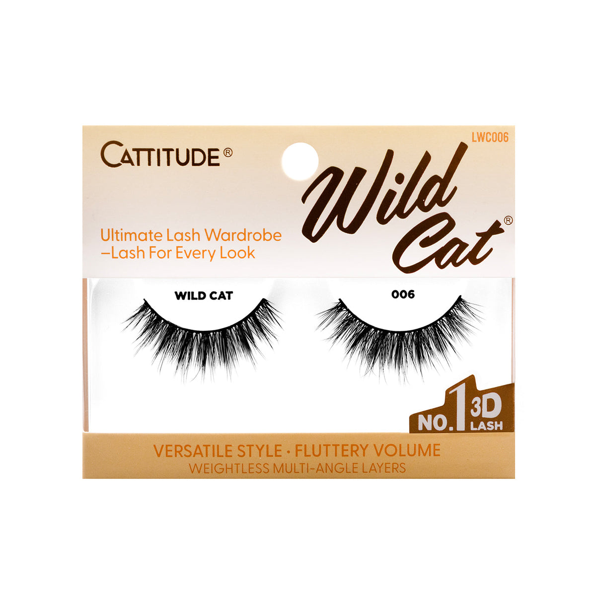 EBIN New York Cattitude Wild Cat 006 single-pair lashes – front packaging
