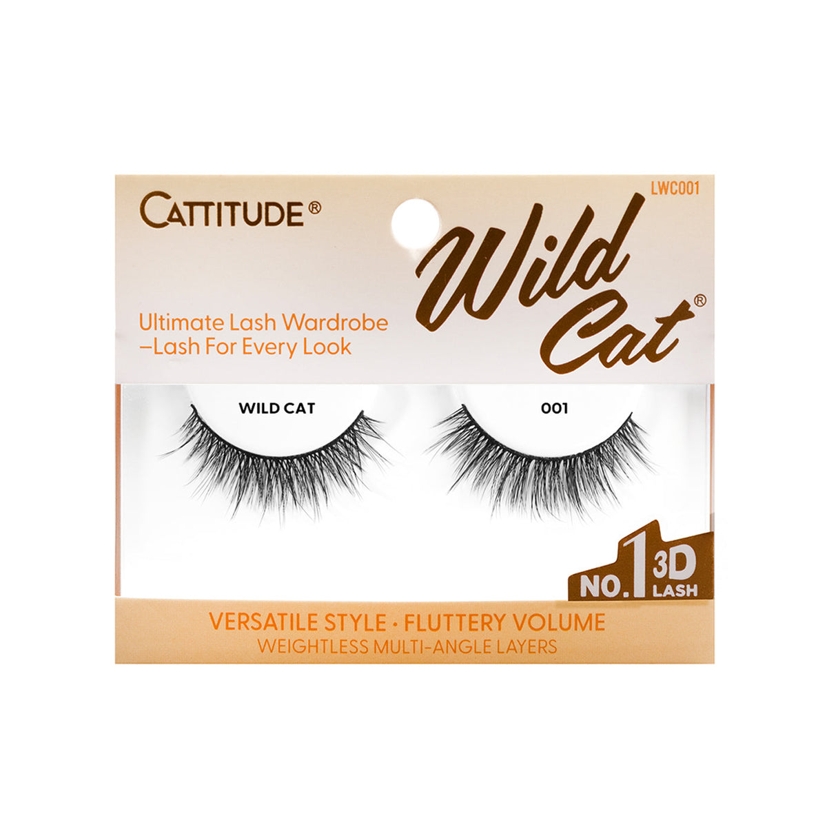 EBIN New York Cattitude Wild Cat 001 single-pair lashes – front packaging