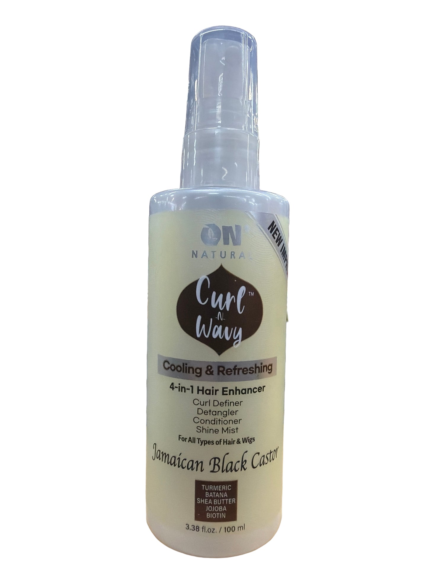 On Natural : Curl-n-Wavy 4-in-1 Hair Enhancer for Curly Hair / Weave & Wig 4-in-1 Hair Enhancer for Straight Hair, 3.38 oz (choose type)
