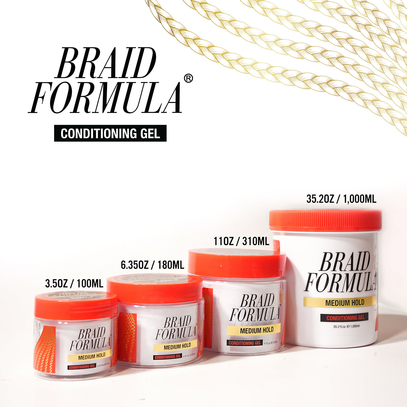 BRAID FORMULA CONDITIONING GEL - MEDIUM HOLD - EBIN NEW YORK