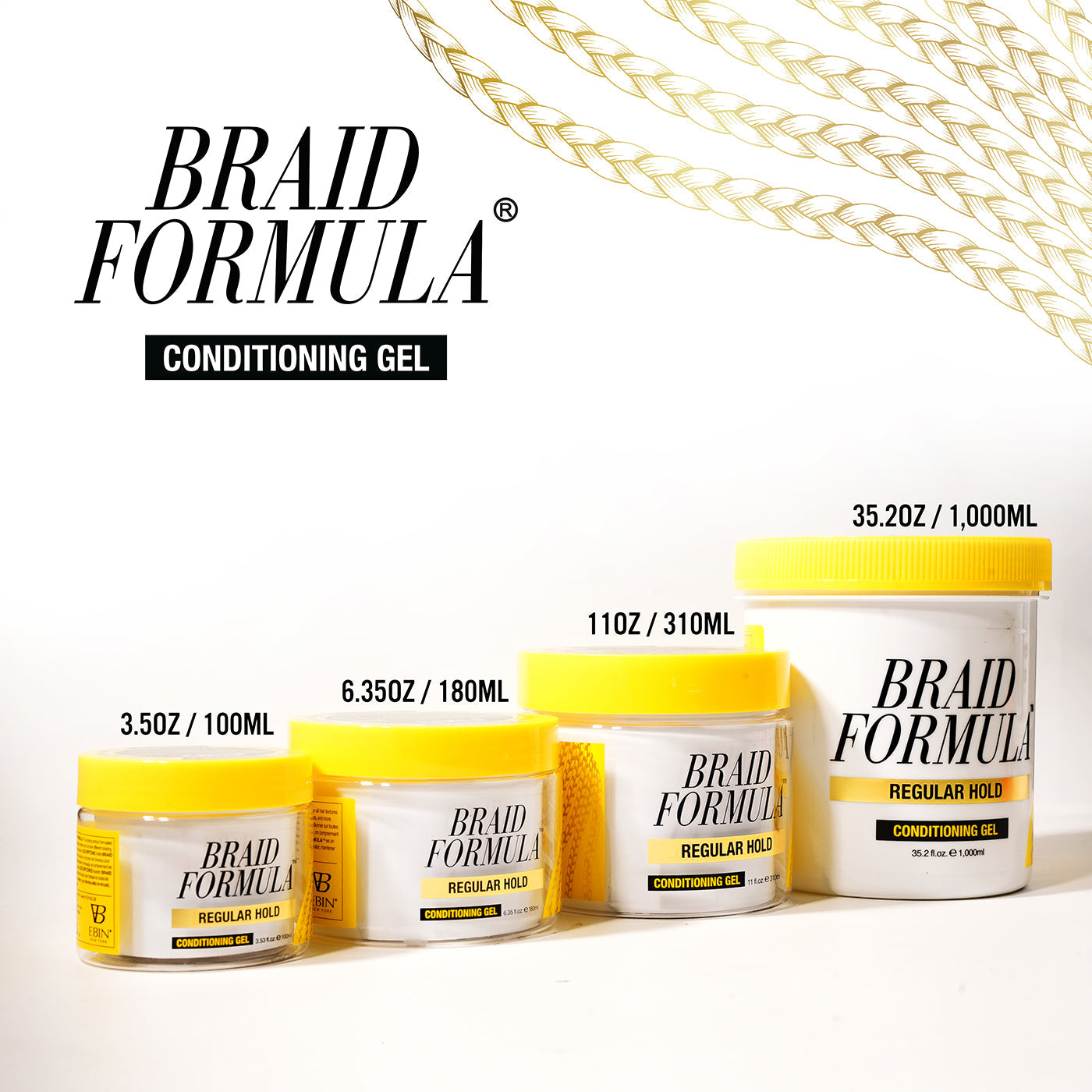 BRAID FORMULA CONDITIONING GEL- REGULAR HOLD - EBIN NEW YORK
