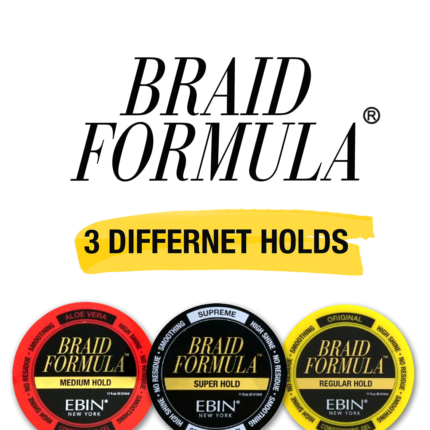 BRAID FORMULA CONDITIONING GEL - MEDIUM HOLD - EBIN NEW YORK