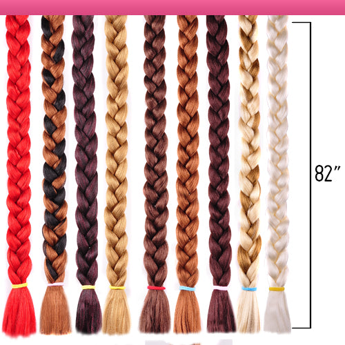 Outre X-Pression braid color display with 82-inch length graphic