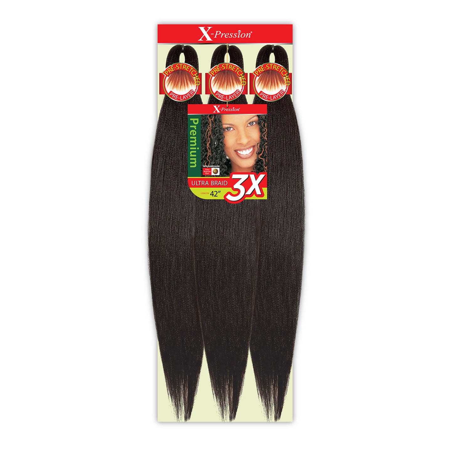 Outre Braids X-Pression Kanekalon 3X Pre Stretched Braid 42"