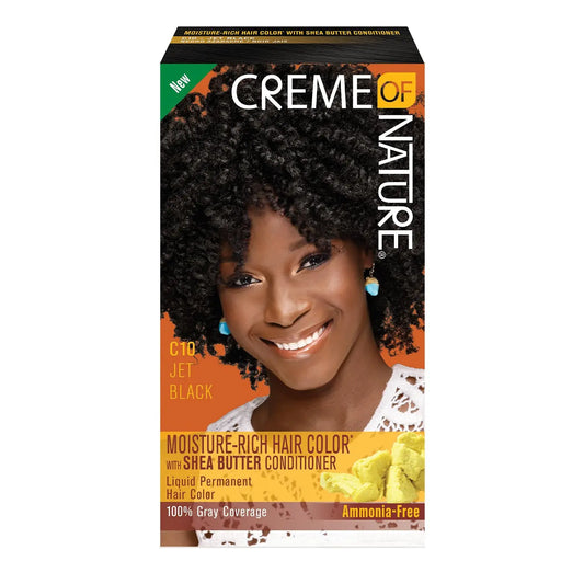Creme of Nature Moisture-Rich Hair Color — C10 Jet Black hair color kit