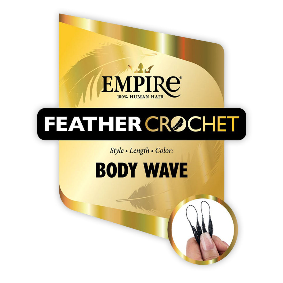 Sensationnel Human Hair Crochet Braids Empire Feather Crochet Body Wave (10"-18")