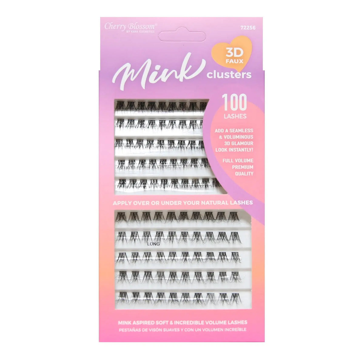 Cherry Blossom 3D Effects Mink Cluster Eyelash 100pcs - Color 72256