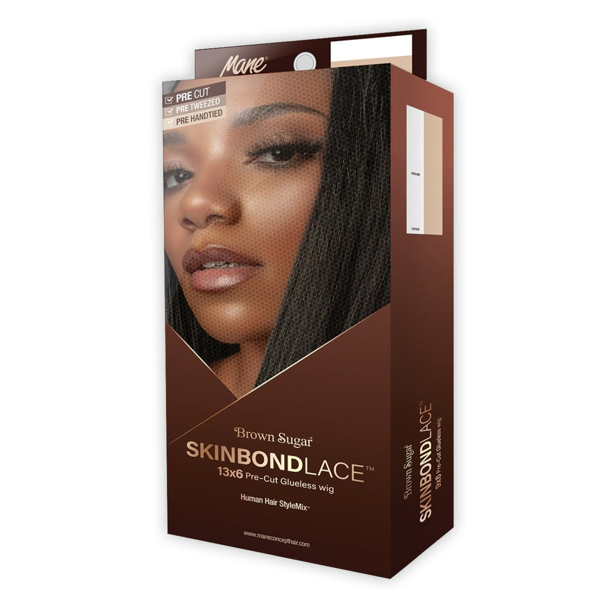 Mane Concept Human Hair Blend Lace Front Wig 13X6 Brown Sugar BSSB208 Glueless 04
