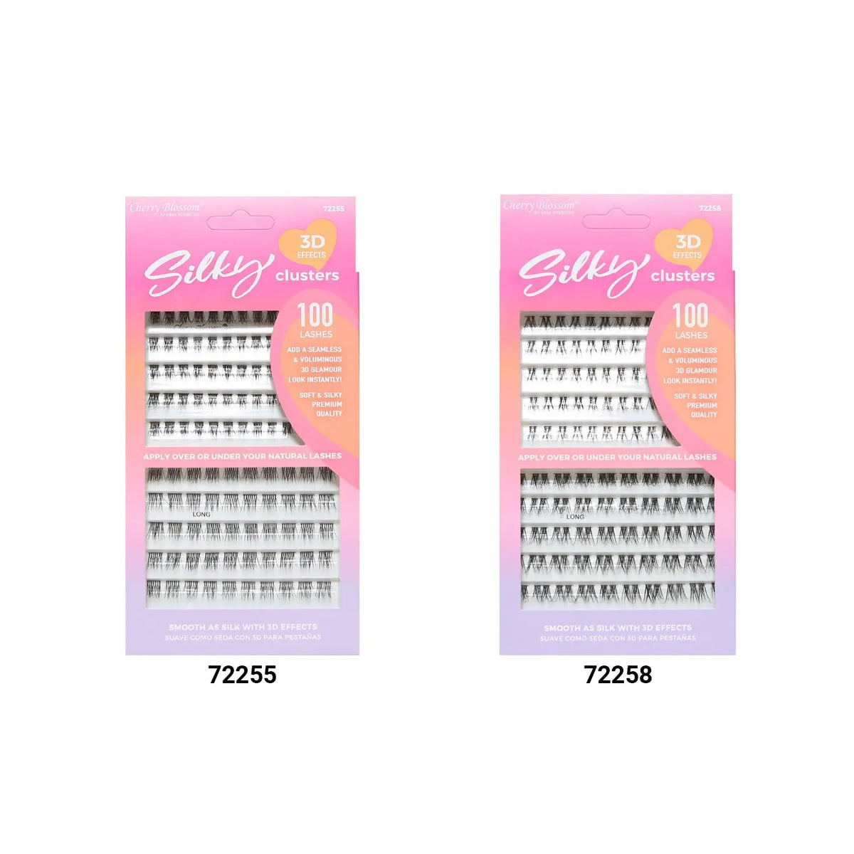 Cherry Blossom 3D Effects Silky Cluster Eyelash 100pcs - Color 72258