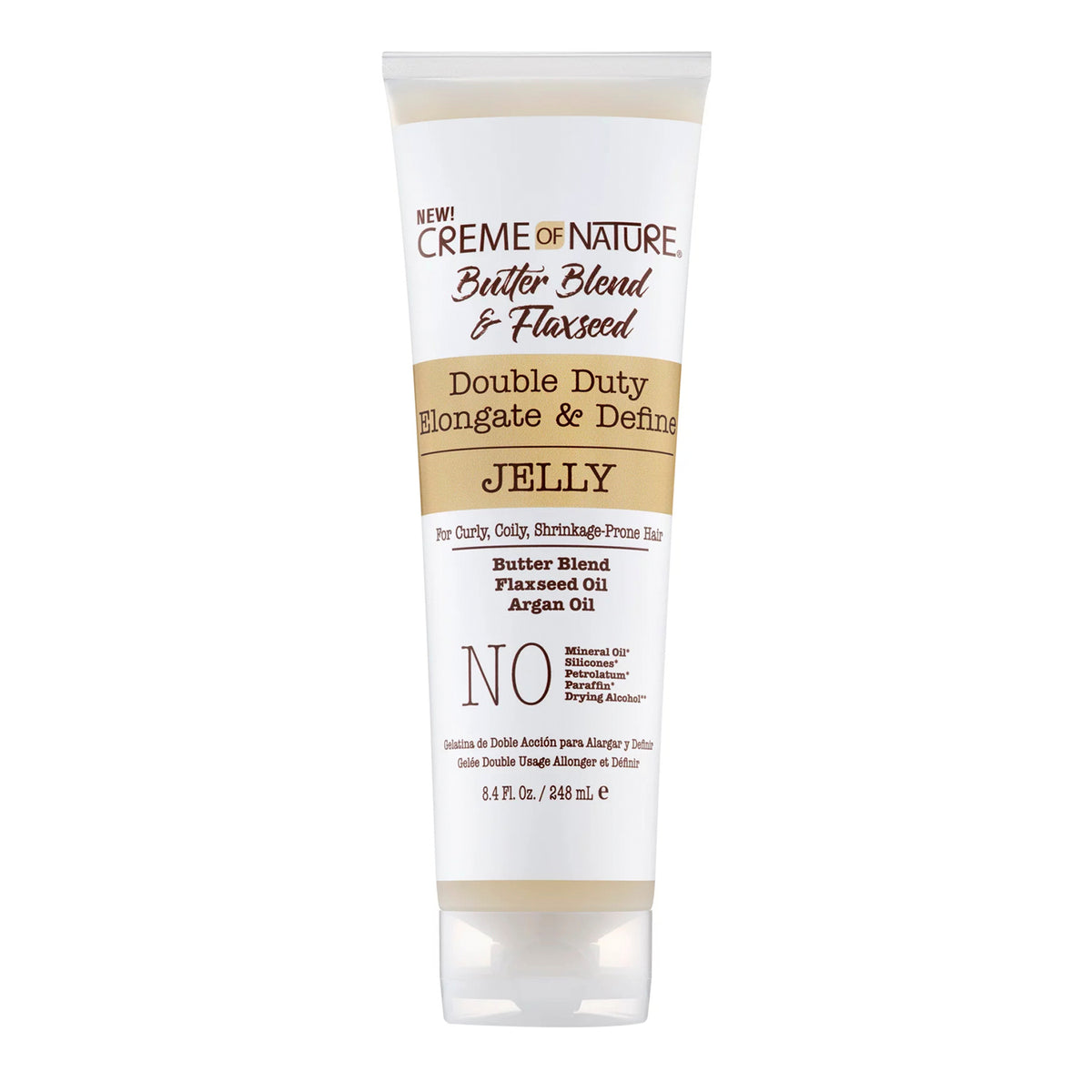 Creme Of Nature Butter Blend & Flaxseed Double Duty Elongate & Define Jelly 12oz - SamsBeauty Creme Of Nature
