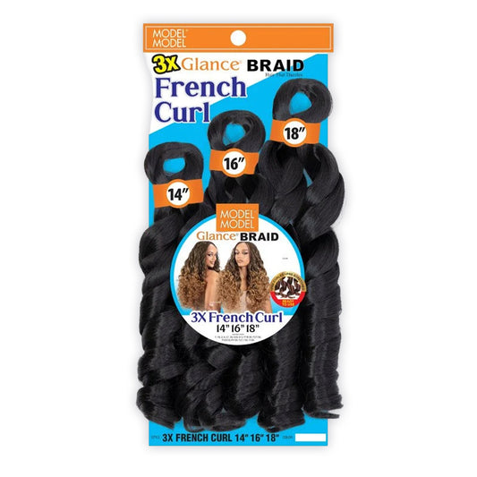 ModelModel Crochet Braids Glance 3X Pre-Stretched French Curl 14"16"18"