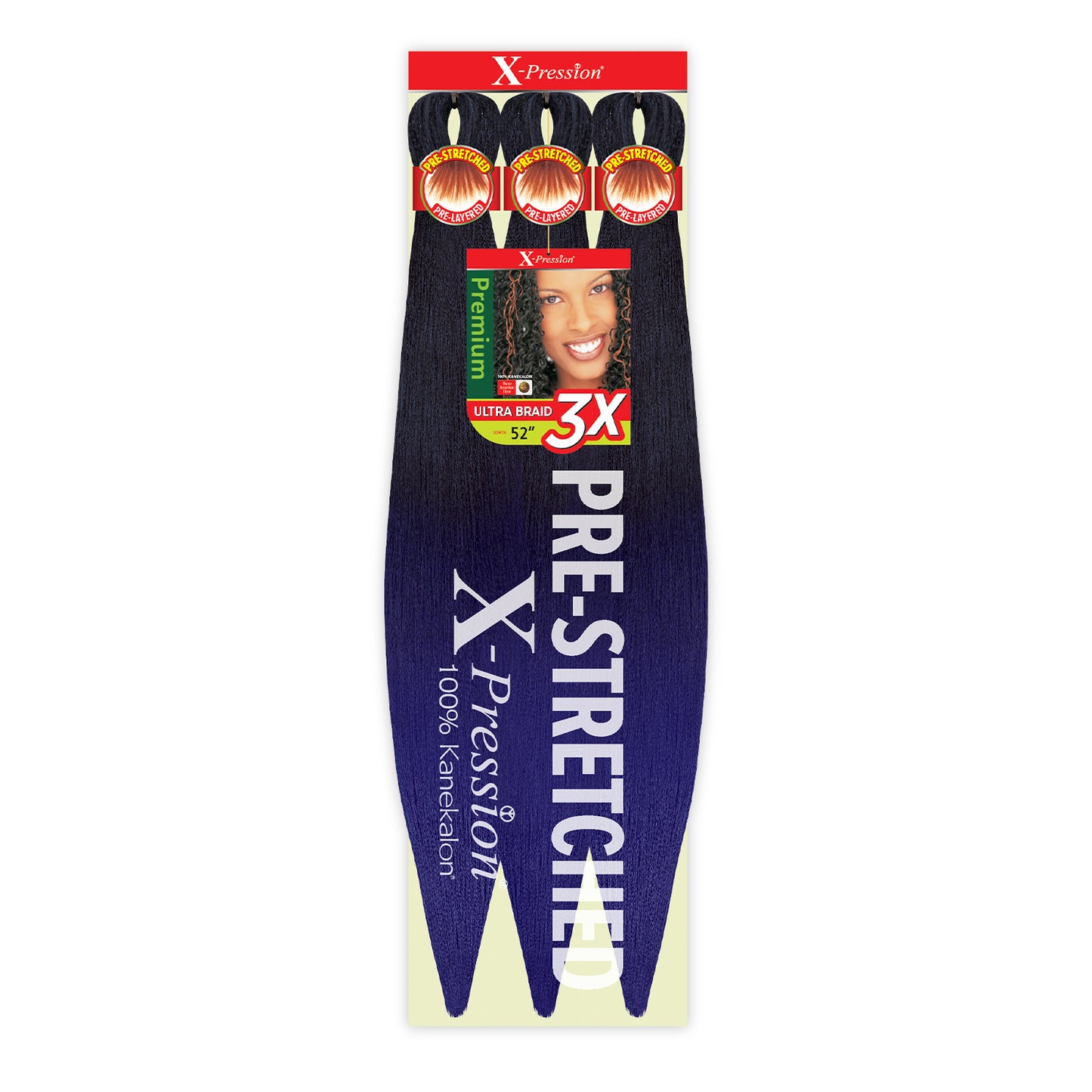 Outre Synthetic Hair Braids X-Pression Kanekalon 3X Pre Stretched Braid 52"