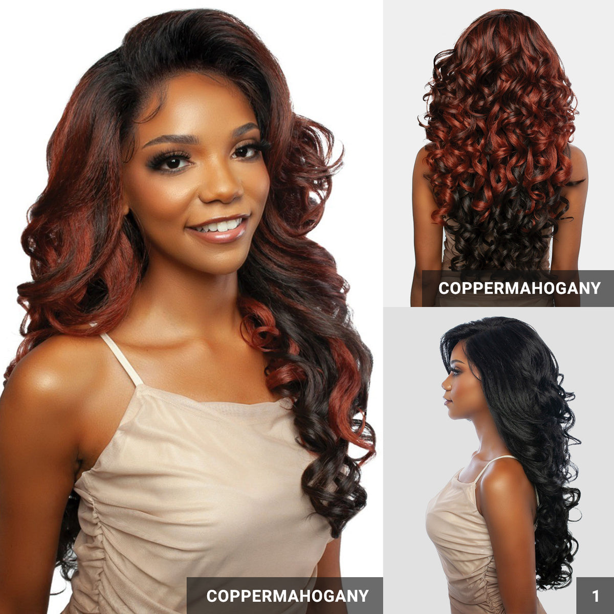 Mane Concept Human Hair Blend Lace Front Wig 13X6 Brown Sugar BSSB208 Glueless 04