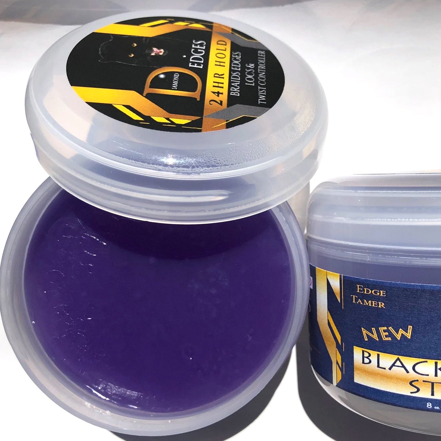 Diamond Edges Black Panther Strong 24HR Hold Braids Edges Locs & Twist Controller Styling Gel 4 oz