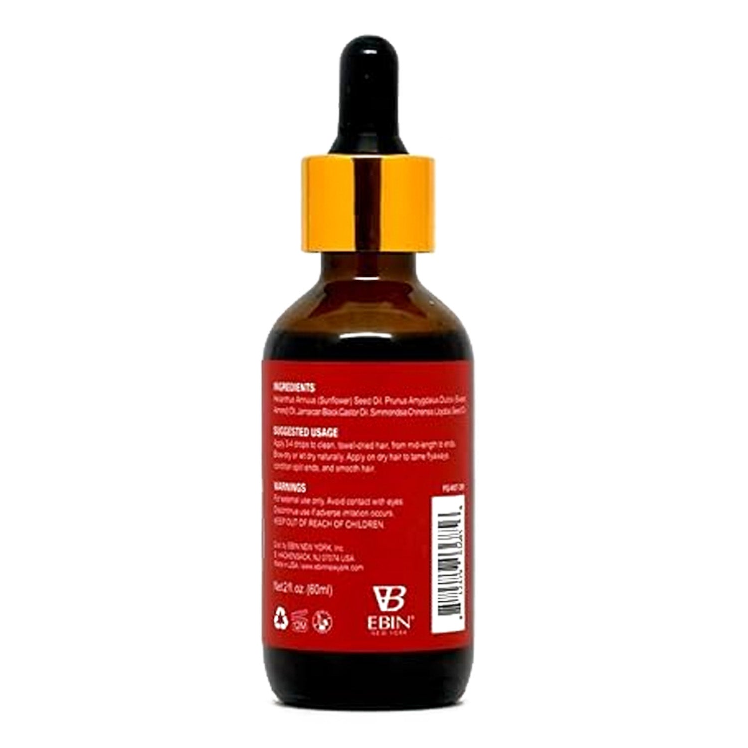 Ebin New York Wil+Gain Mega Gro Hair Oil Hydrating & Calming 2oz/60ml