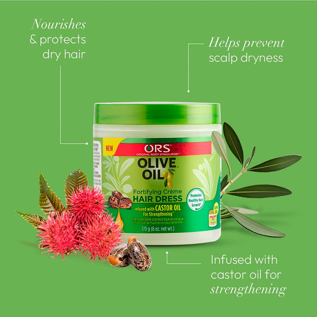ORS Olive Oil Fortifying Creme Hair Dress 6oz - SamsBeauty Organic Root Stimulator