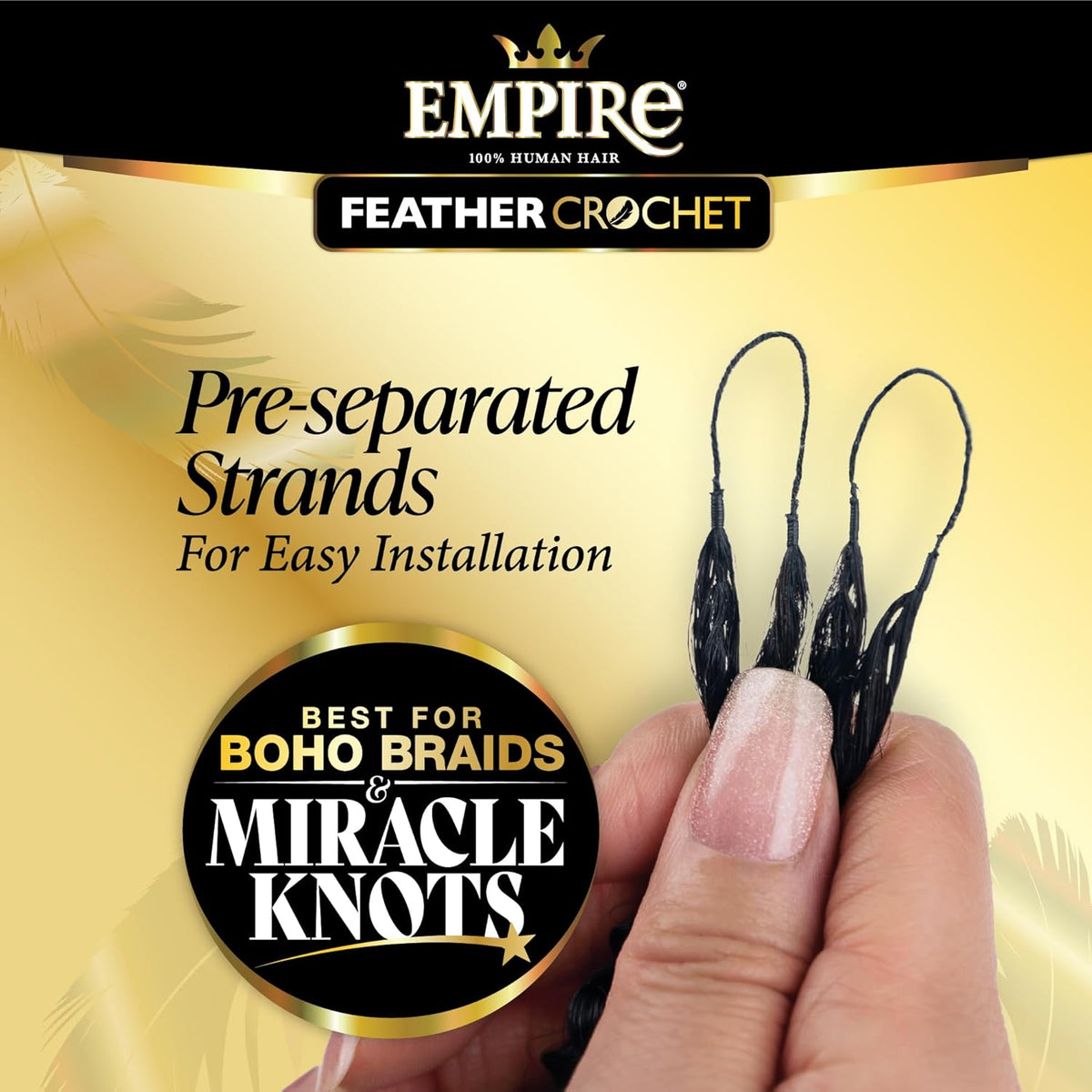 Sensationnel Human Hair Crochet Braids Empire Feather Crochet Body Wave (10"-18")
