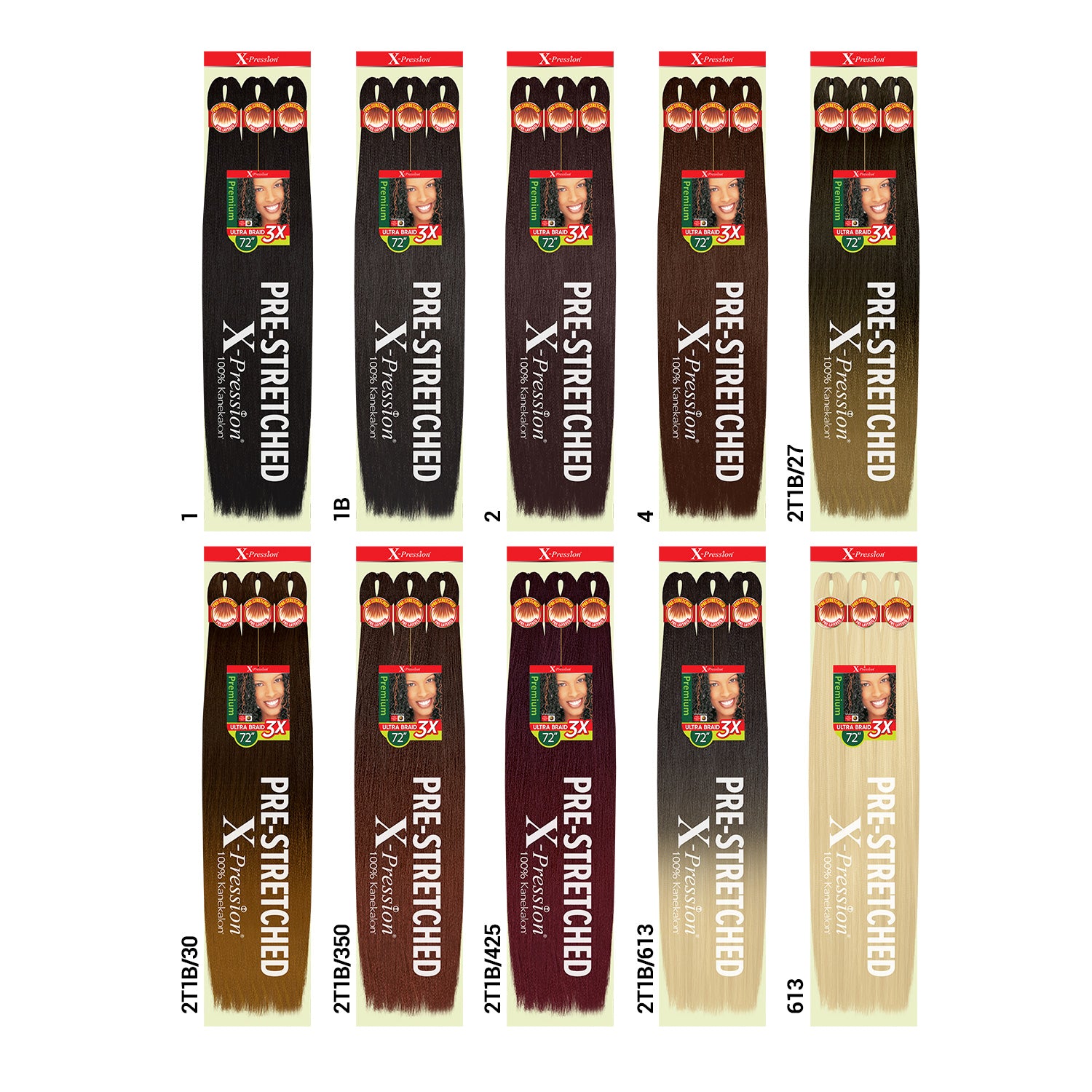 Outre Braids X-Pression Kanekalon 3X Pre Stretched Ultra Braid 72"