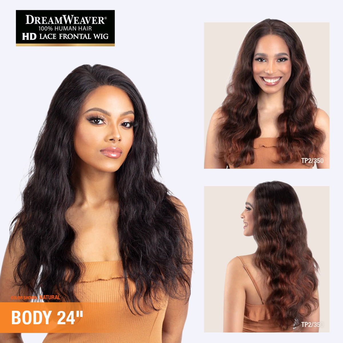 ModelModel Human Hair HD Lace Frontal Wig Dream Weaver Glueless 13x6 Lace Wig Body 24"