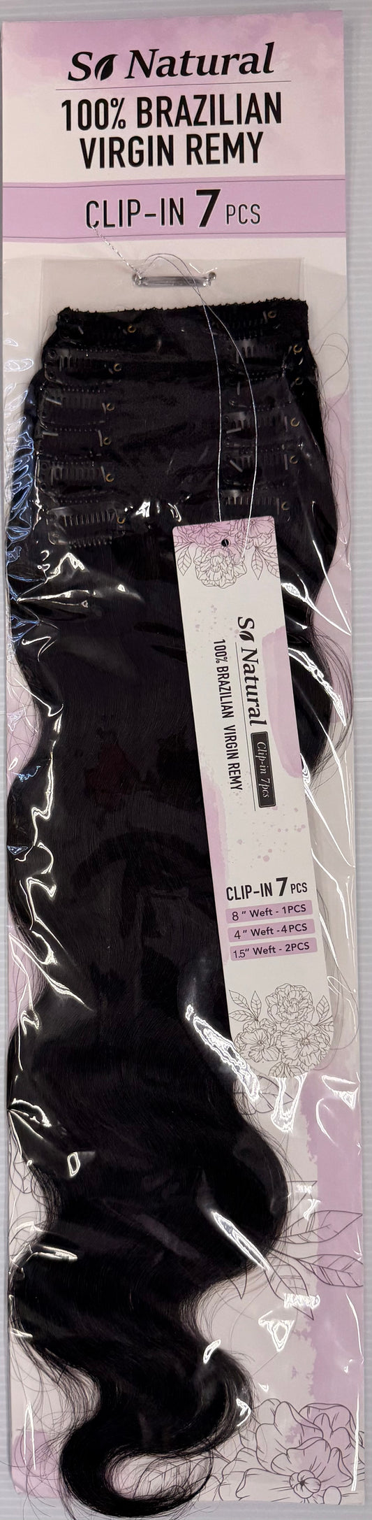 100% Brazilian Virgin Remy Clip-in 7 pcs