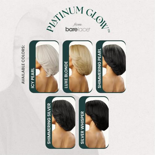 Sensationnel Human Hair Blend Lace Front Wig BareLace Glueless 13X6 Platinum Glow Jasmine