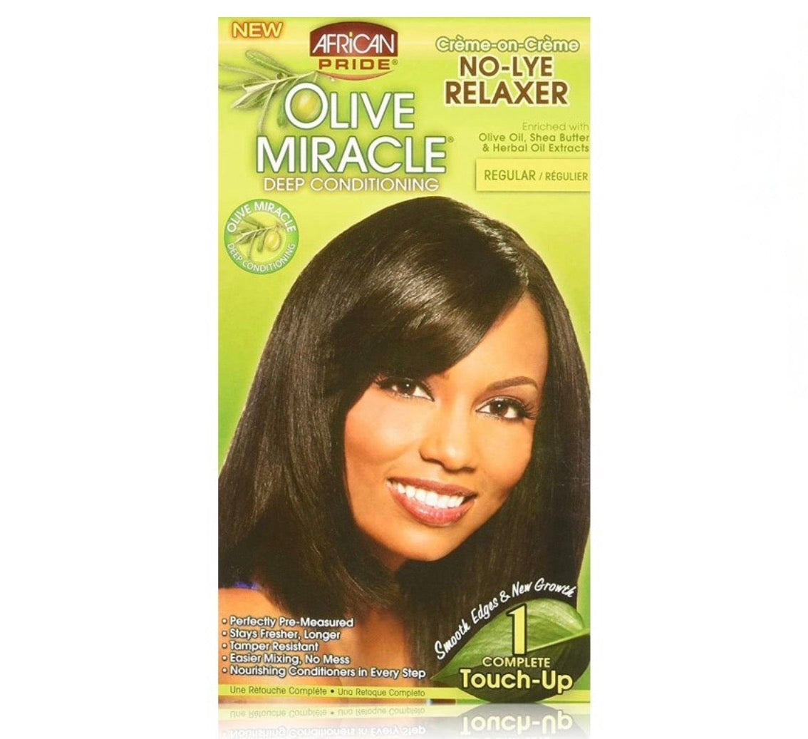 African Pride Olive Miracle No-Lye Relaxer 1 Complete Touch up
